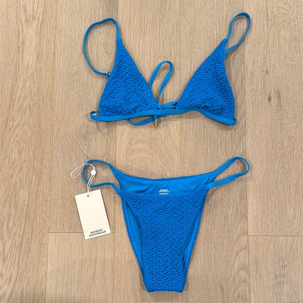 Monday Swimwear Blue Bikini Set